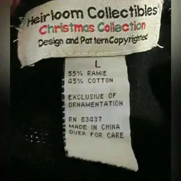 Vintage Heirloom Collection Women’s Size L Zip Front Appliqué Christmas Sweater - Picture 7 of 7